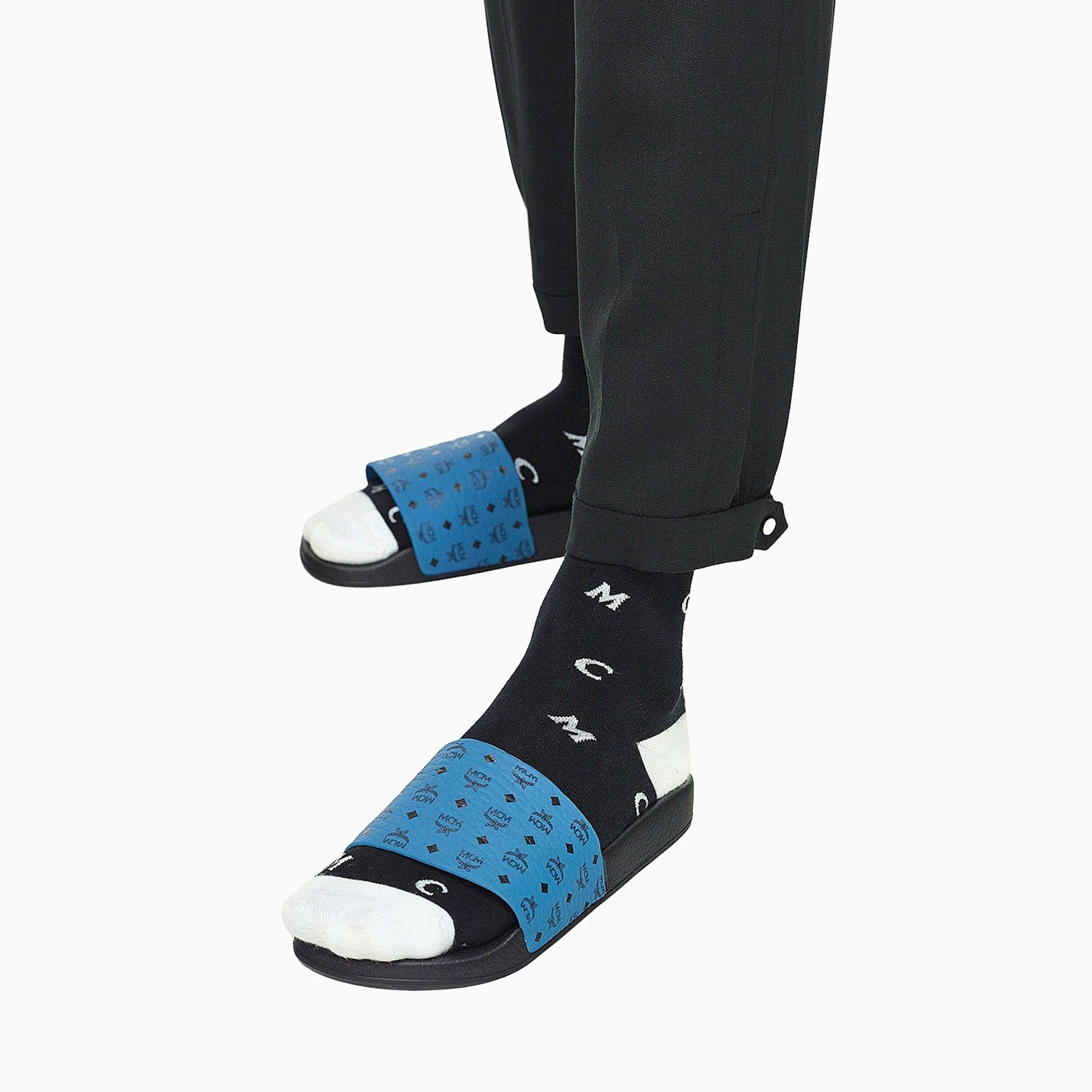 Men's Monogram Print Slide
